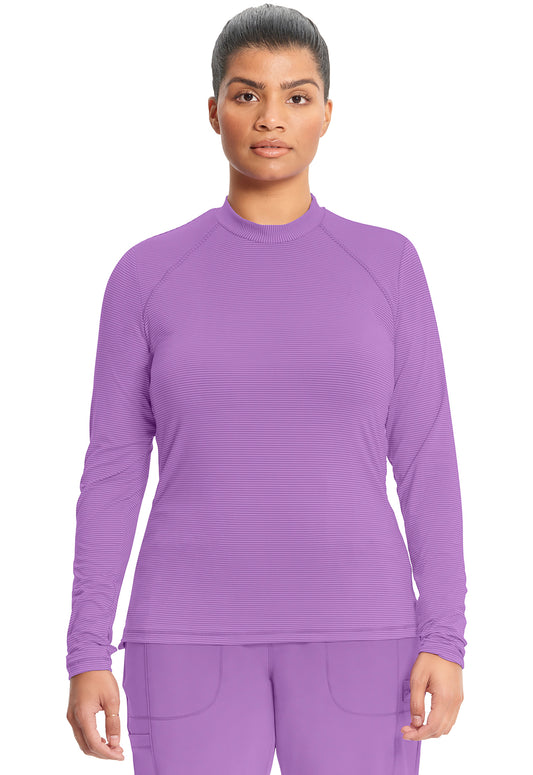 Long Sleeve Mock Neck Knit Underscrub Women's Underscrub Cherokee Infinity Bright Violet XS 