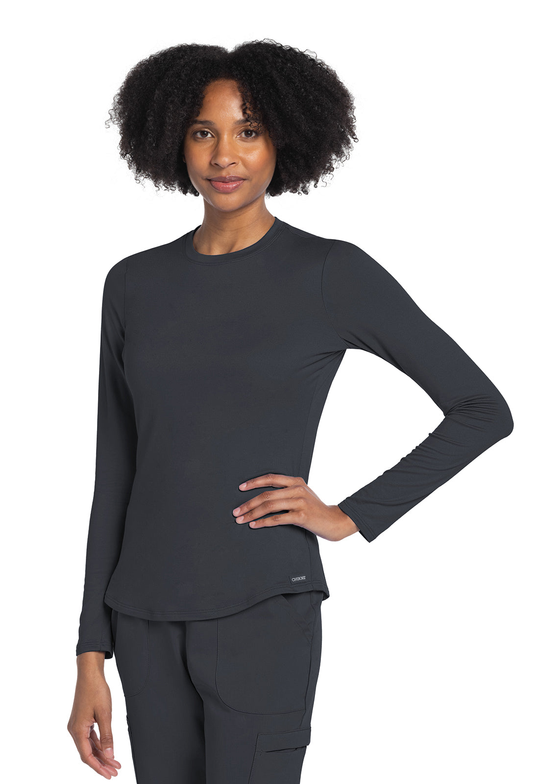 Long Sleeve Underscrub Knit Tee Women's Underscrub Cherokee Basics Black XS