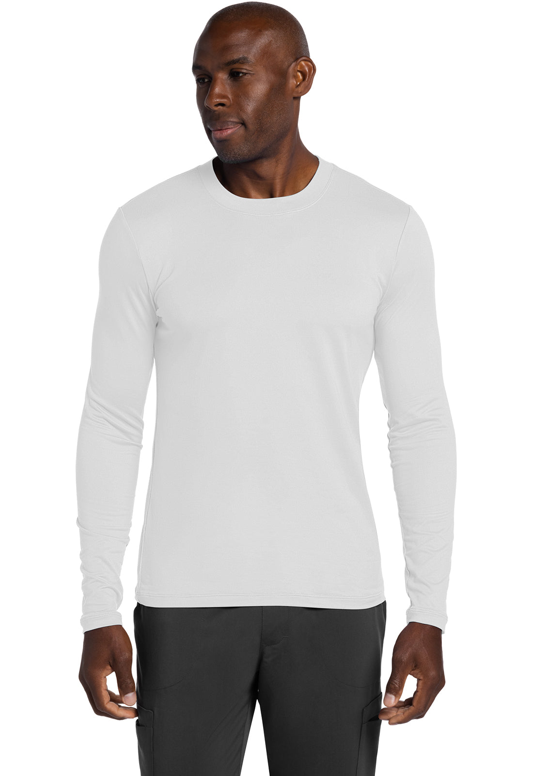 Men's Long Sleeve Underscrub Knit Tee Men's Underscrub Cherokee Basics White XS