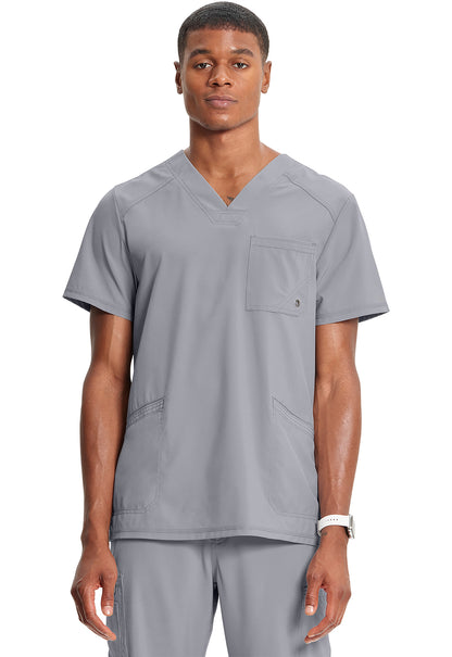 Cherokee Infinity | Men's V-Neck Scrub Top Men's Scrub Top Cherokee Infinity Grey XS 