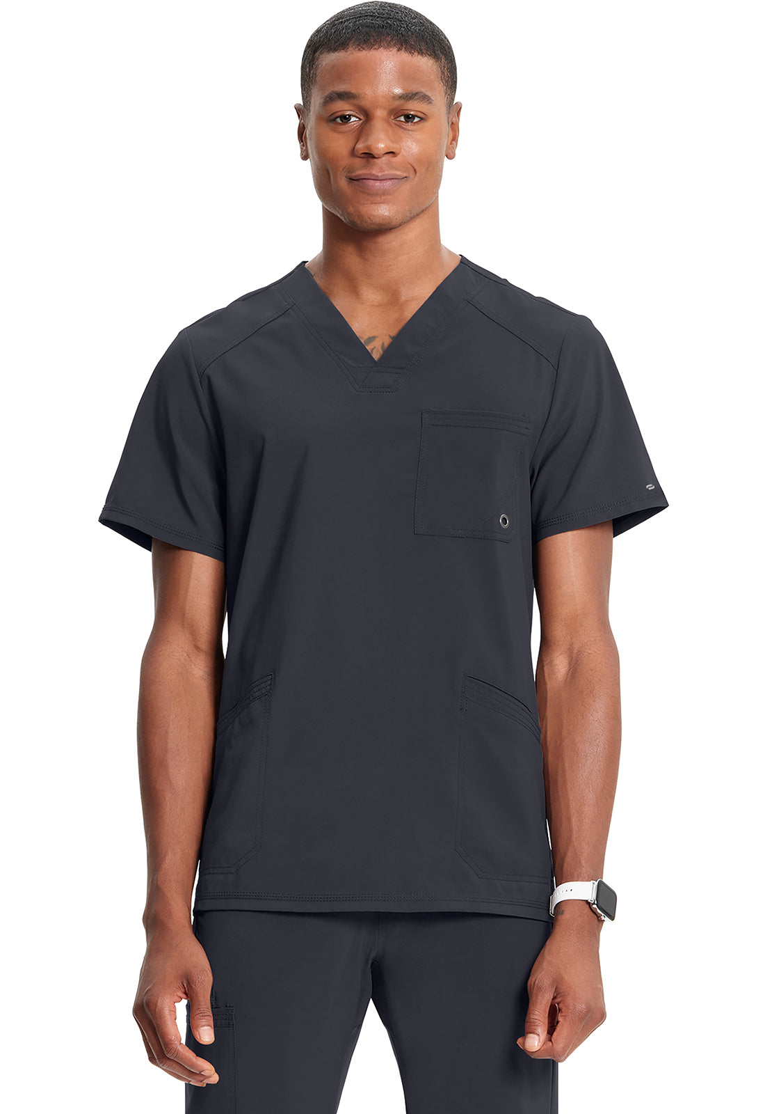Infinity Men's V-Neck Scrub Top Men's Scrub Top Cherokee Infinity Pewter XS