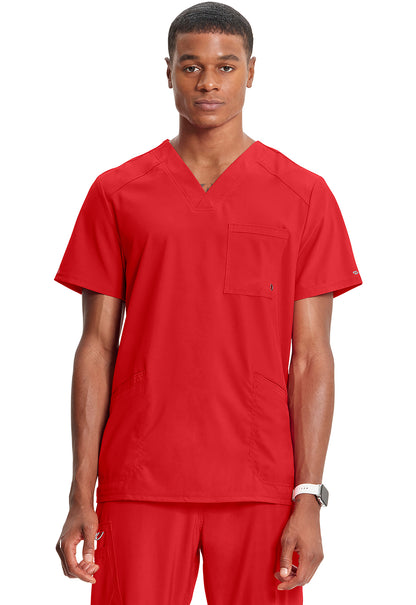 Cherokee Infinity | Men's V-Neck Scrub Top Men's Scrub Top Cherokee Infinity Red XS 