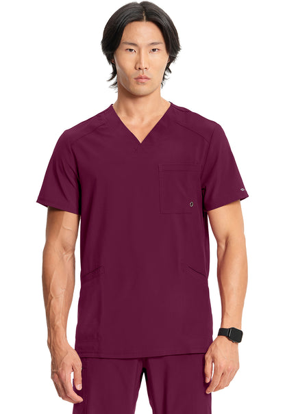 Cherokee Infinity | Men's V-Neck Scrub Top Men's Scrub Top Cherokee Infinity Wine XS 