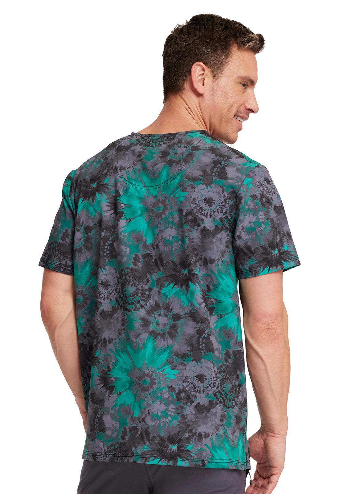 Cherokee Infinity - Men's Print Scrub Top Men's Printed Scrub Top Cherokee Infinity   