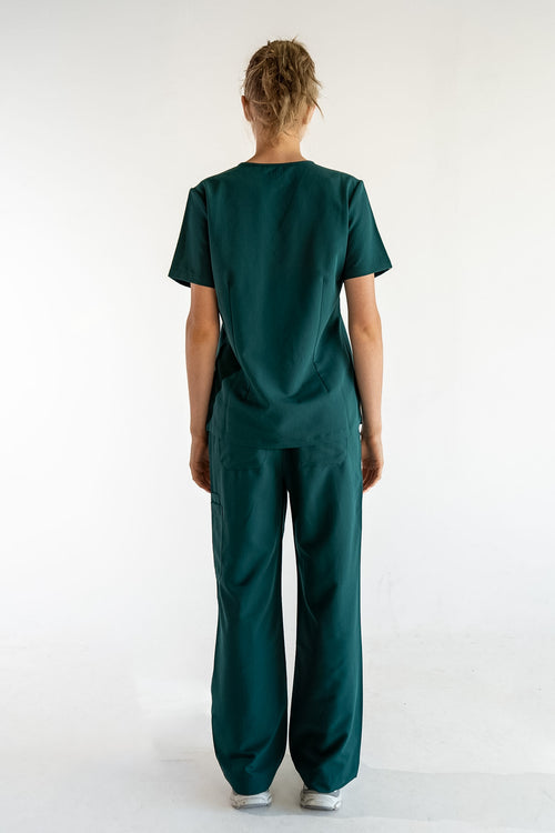 ACE High-Waisted Wide Leg Scrub Pants