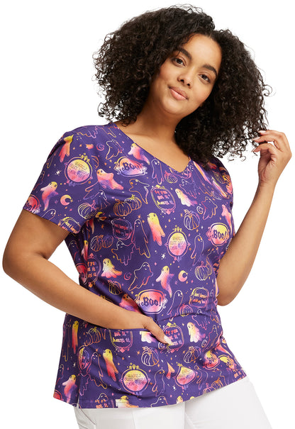 Dickies | V-Neck Holiday Scrub Top Women's Holiday Print Top Dickies Prints   