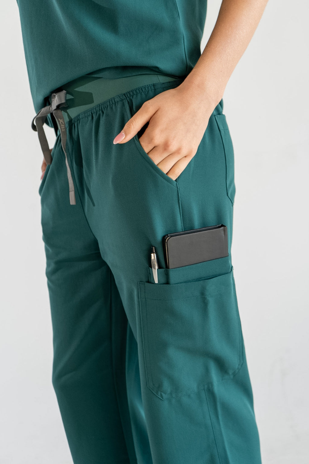 ACE High-Waisted Wide Leg Scrub Pants