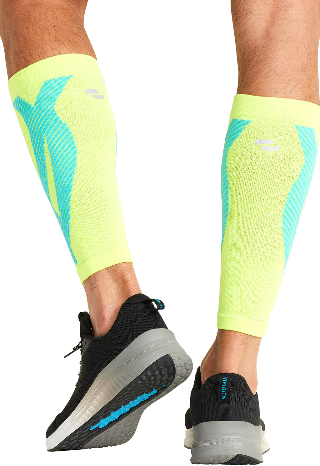 Hyper Yellow Turquoise - Compression Calf Sleeve Compression Calf Sleeve Cherokee Legwear