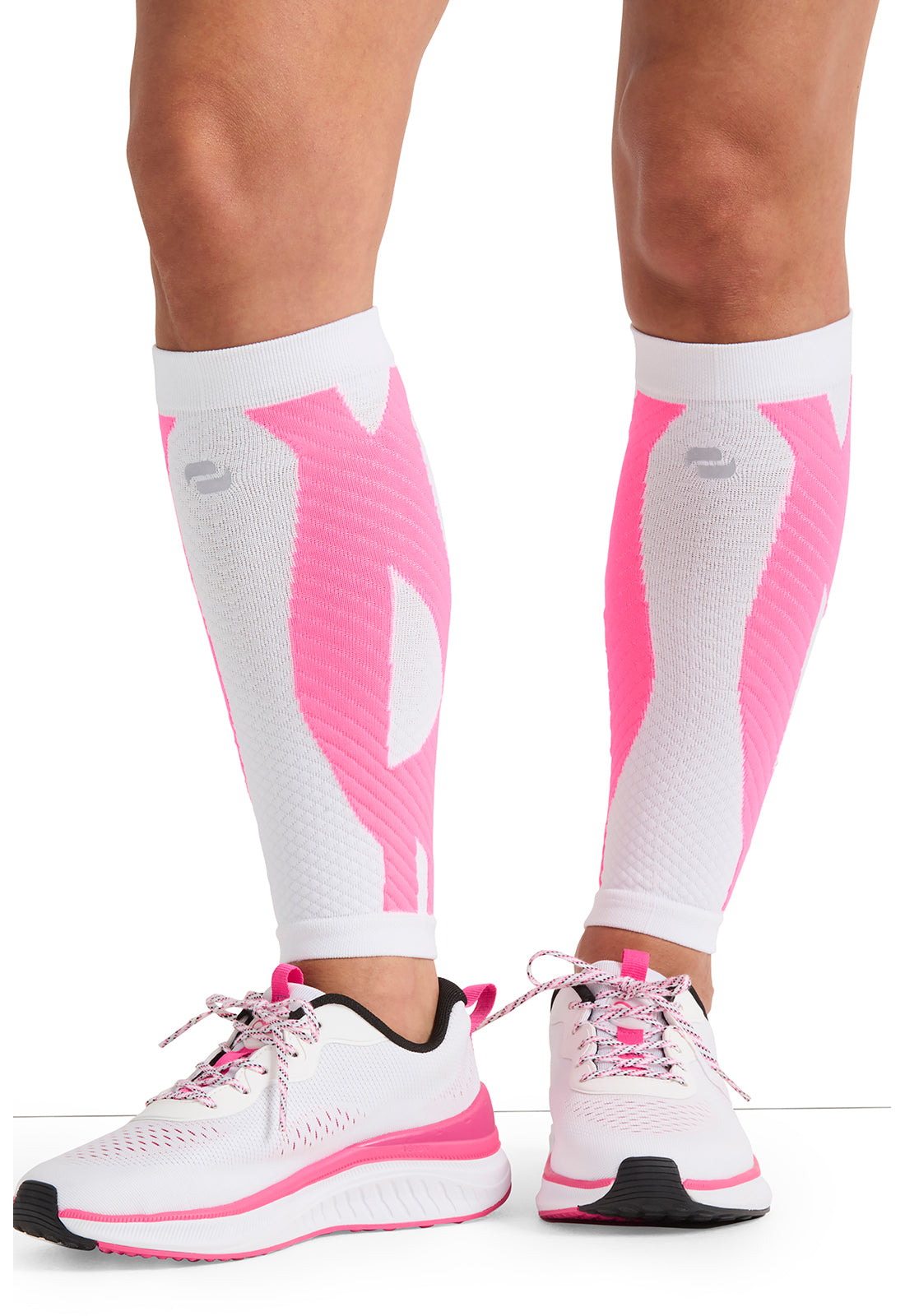 White Shocking Pink - Compression Calf Sleeve Compression Calf Sleeve Cherokee Legwear Regular