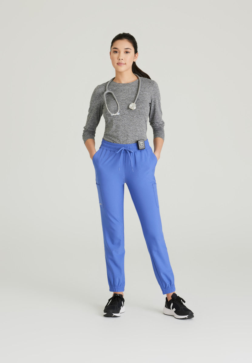 Grey's Anatomy Evolve | Terra 6-Pocket Mid-Rise Jogger Scrub Pant Women's Scrub Jogger Grey's Anatomy Evolve   