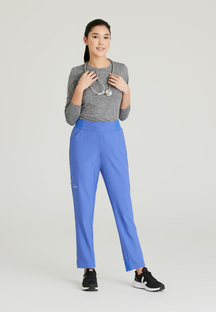 Grey's Anatomy Evolve | Flight 5 Pocket High Rise Tapered Leg Pant Women's Scrub Pant Grey's Anatomy Evolve   