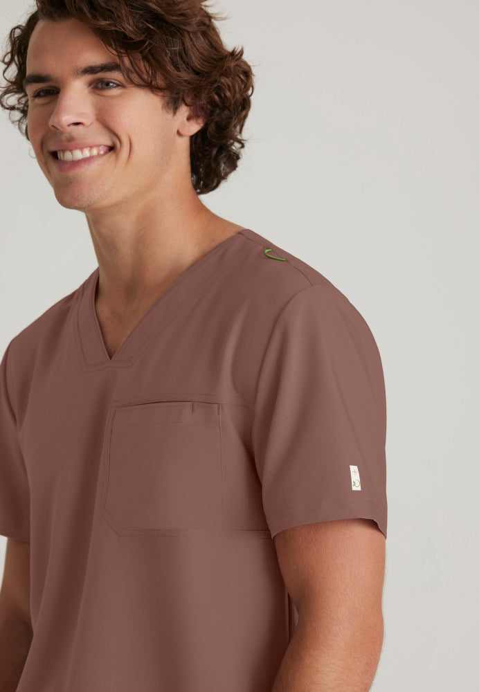 Journey 1-Pocket Scrub Top Men's Scrub Top Grey's Anatomy Evolve