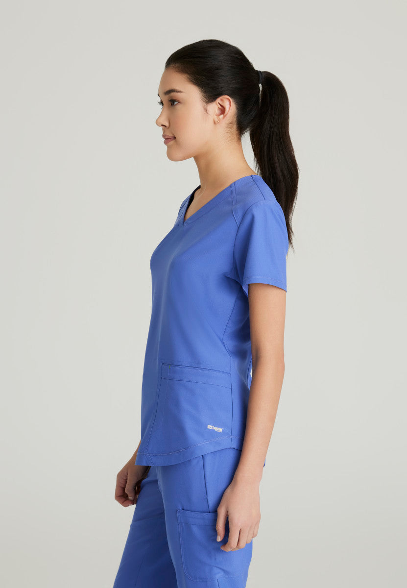 Rhythm 2-Pocket Scrub Top Women's Scrub Top Grey's Anatomy Evolve