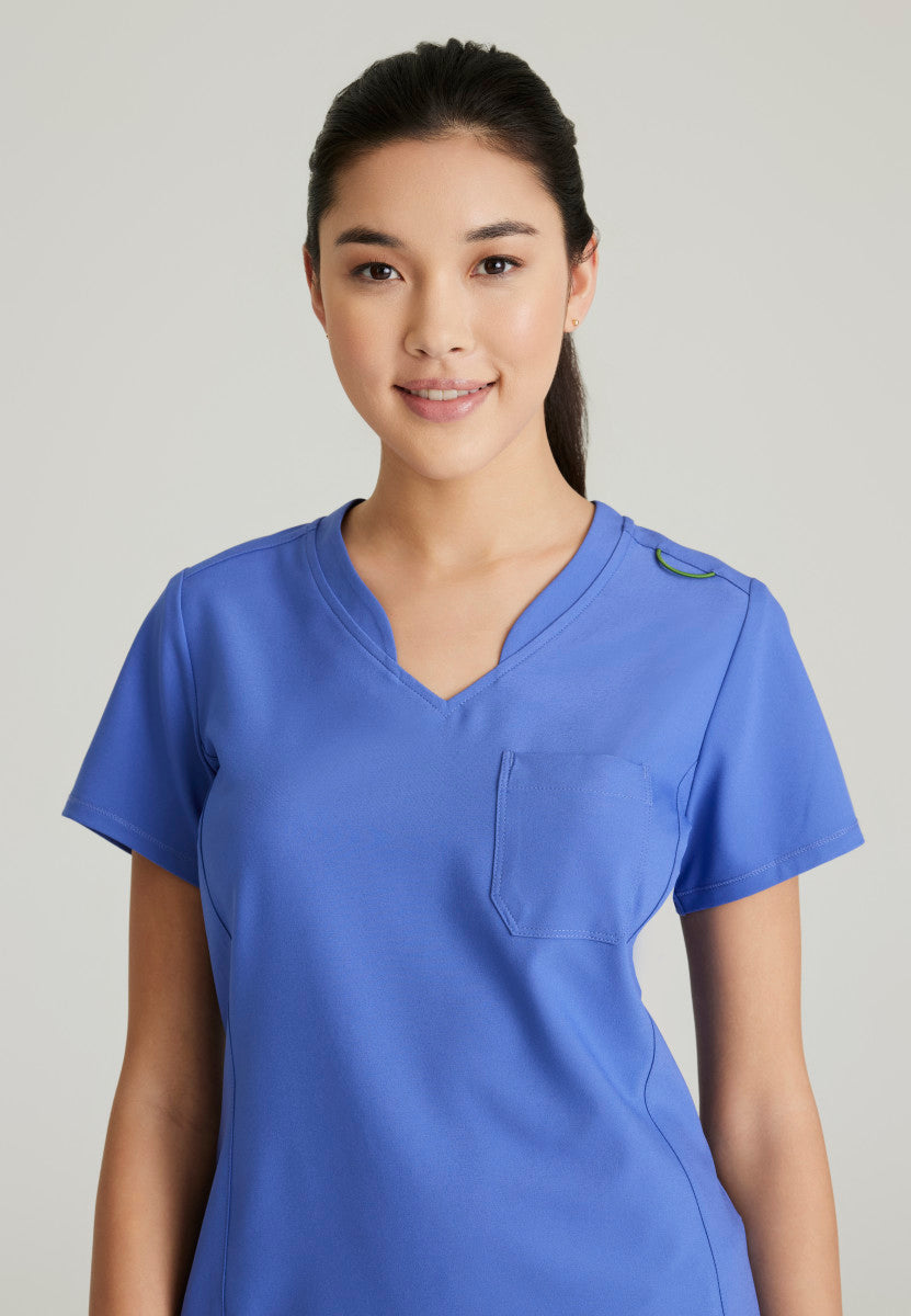 Grey's Anatomy Evolve | Sway 1-Pocket Banded V-Neck Scrub Top Women's Scrub Top Grey's Anatomy Evolve   