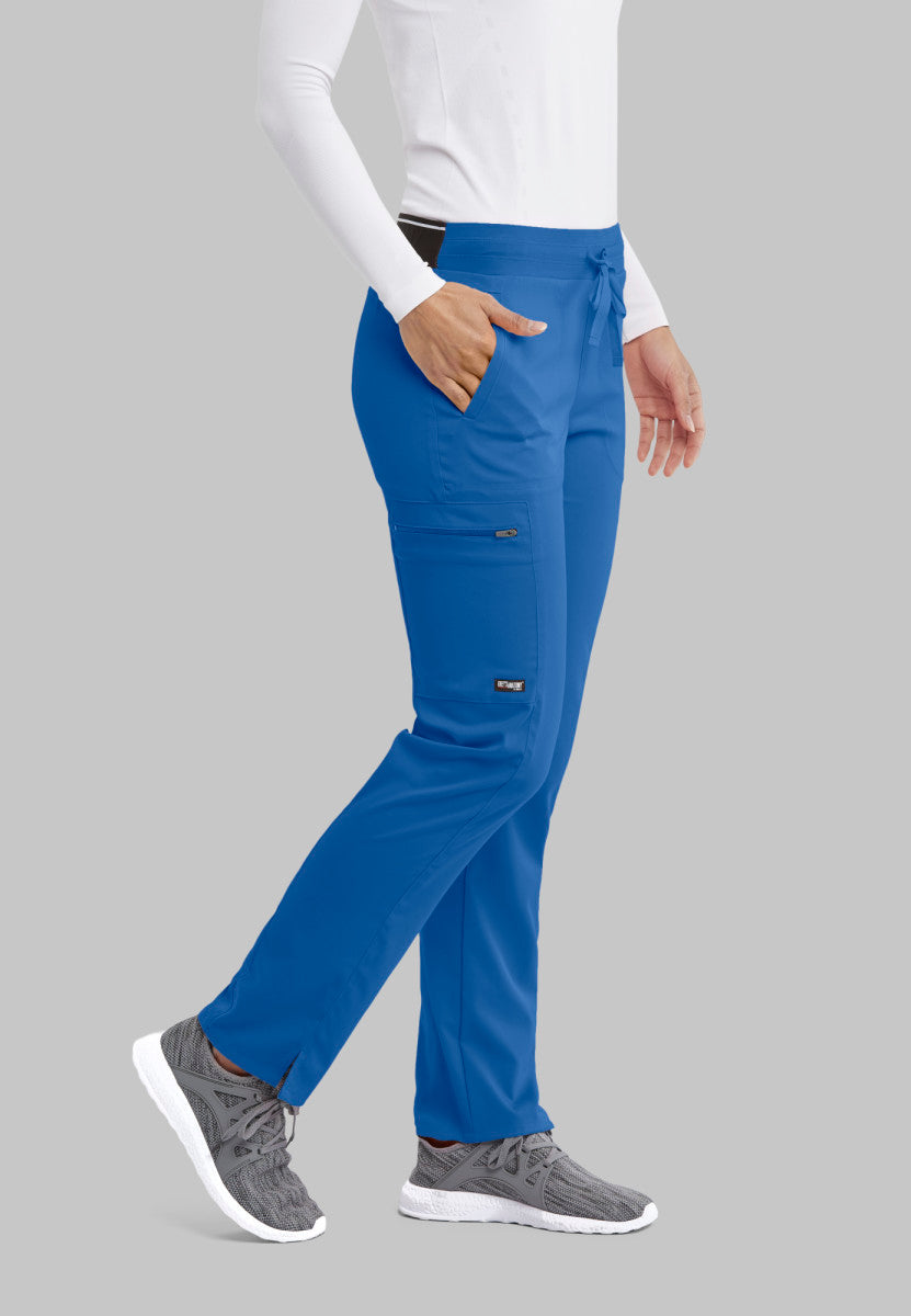 Kim 3-Pocket Mid-Rise Straight Leg Scrub Pant