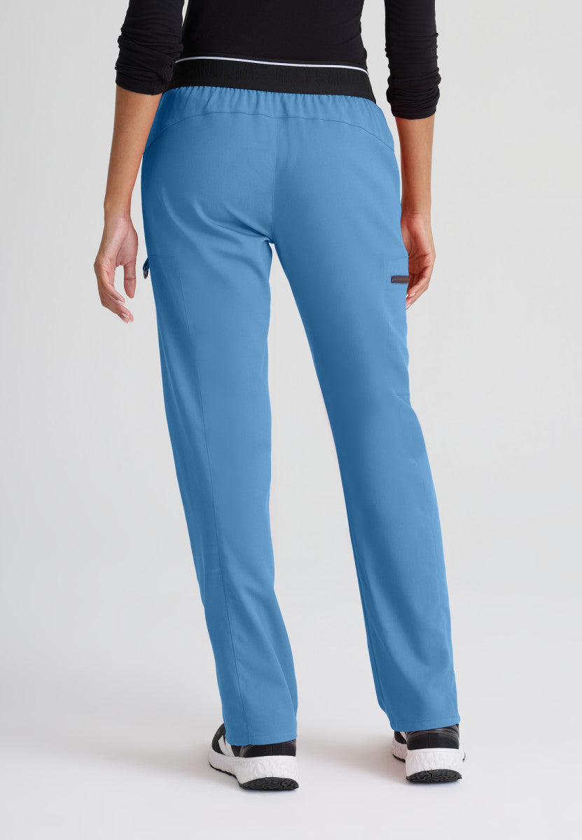 Kim 3-Pocket Mid-Rise Straight Leg Scrub Pant