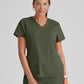 Grey's Anatomy Seasonal Colors | Emma 4-Pocket V-Neck Scrub Top Women's Scrub Top Grey's Anatomy Olive XXS 