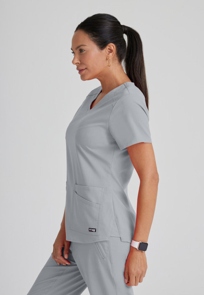 Grey's Anatomy - Emma Scrub Top in Seasonal Colors Women's Scrub Top Grey's Anatomy Spandex Stretch   