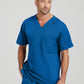 Grey's Anatomy Murphy Top - Men's Chest Pocket V-Neck Scrub Top Men's Scrub Top Grey's Anatomy Spandex Stretch Royal Blue XS 