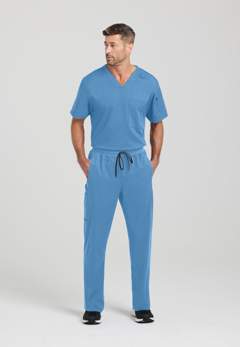 Murphy 2-Pocket V-Neck Men's Scrub Top Men's Scrub Top Grey's Anatomy Spandex Stretch