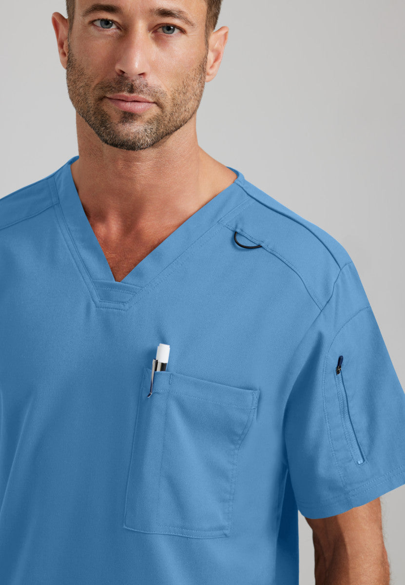 Grey's Anatomy | Murphy 2-Pocket V-Neck Men's Scrub Top Men's Scrub Top Grey's Anatomy   