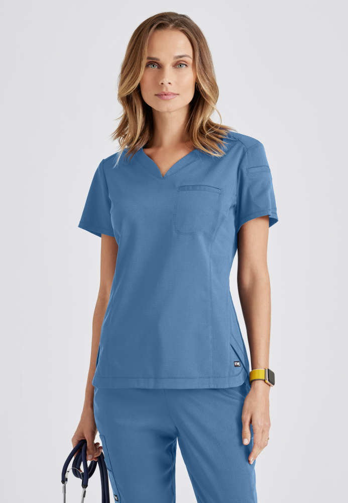 Capri Scrub Top – 2 Pocket Tuck-In Women's Scrub Top Grey's Anatomy by Barco