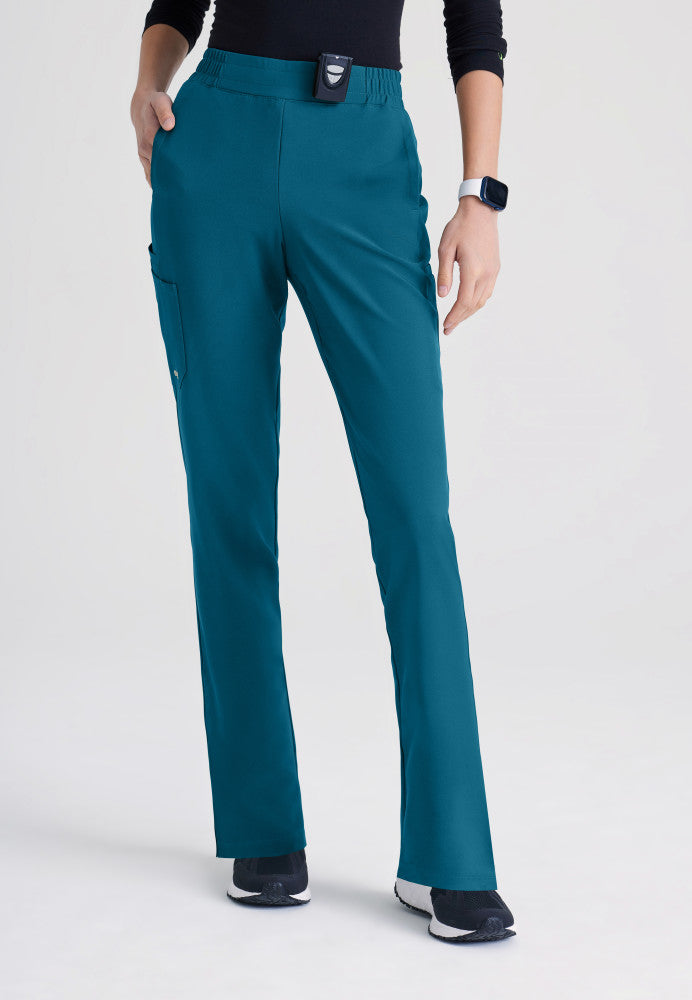 Cosmo 6-Pocket Mid-Rise Tapered Leg Scrub Pant Women's Scrub Pant Grey's Anatomy Evolve