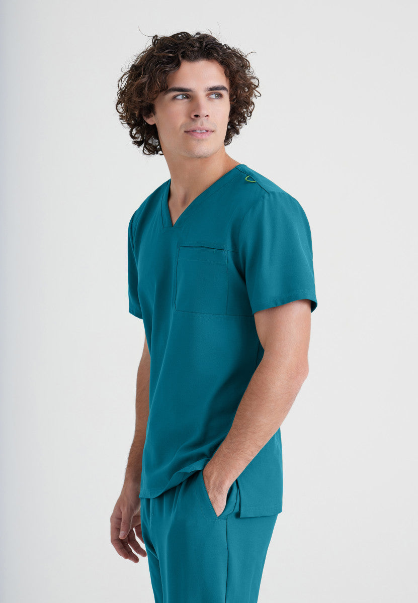 Journey Men's Scrub Top | Sudbury Campus Men's Scrub Top Grey's Anatomy Evolve   