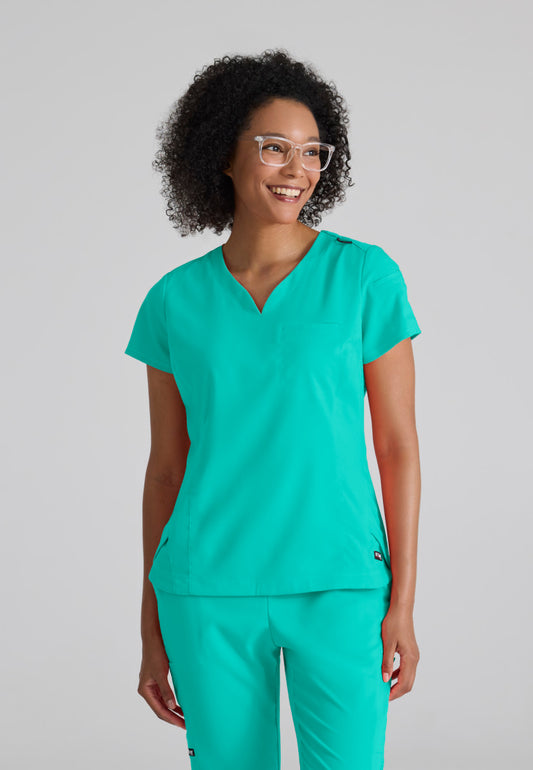 Capri 2-Pocket Hourglass V-Neck Scrub Top