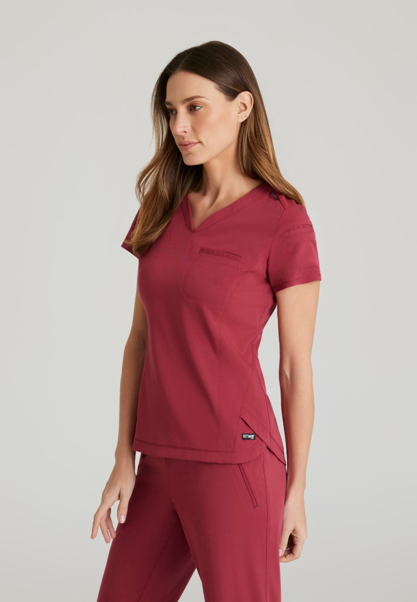 Capri 2-Pocket Hourglass V-Neck Scrub Top Women's Scrub Top Grey's Anatomy by Barco