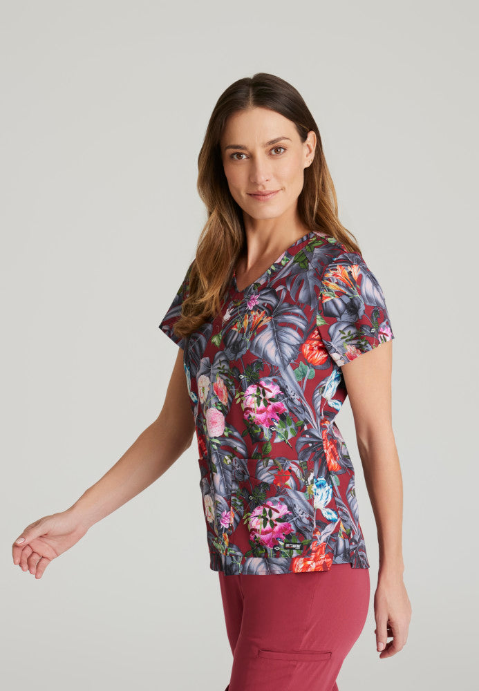 Ella Print Scrub Top Women's Print Scrub Top Grey's Anatomy