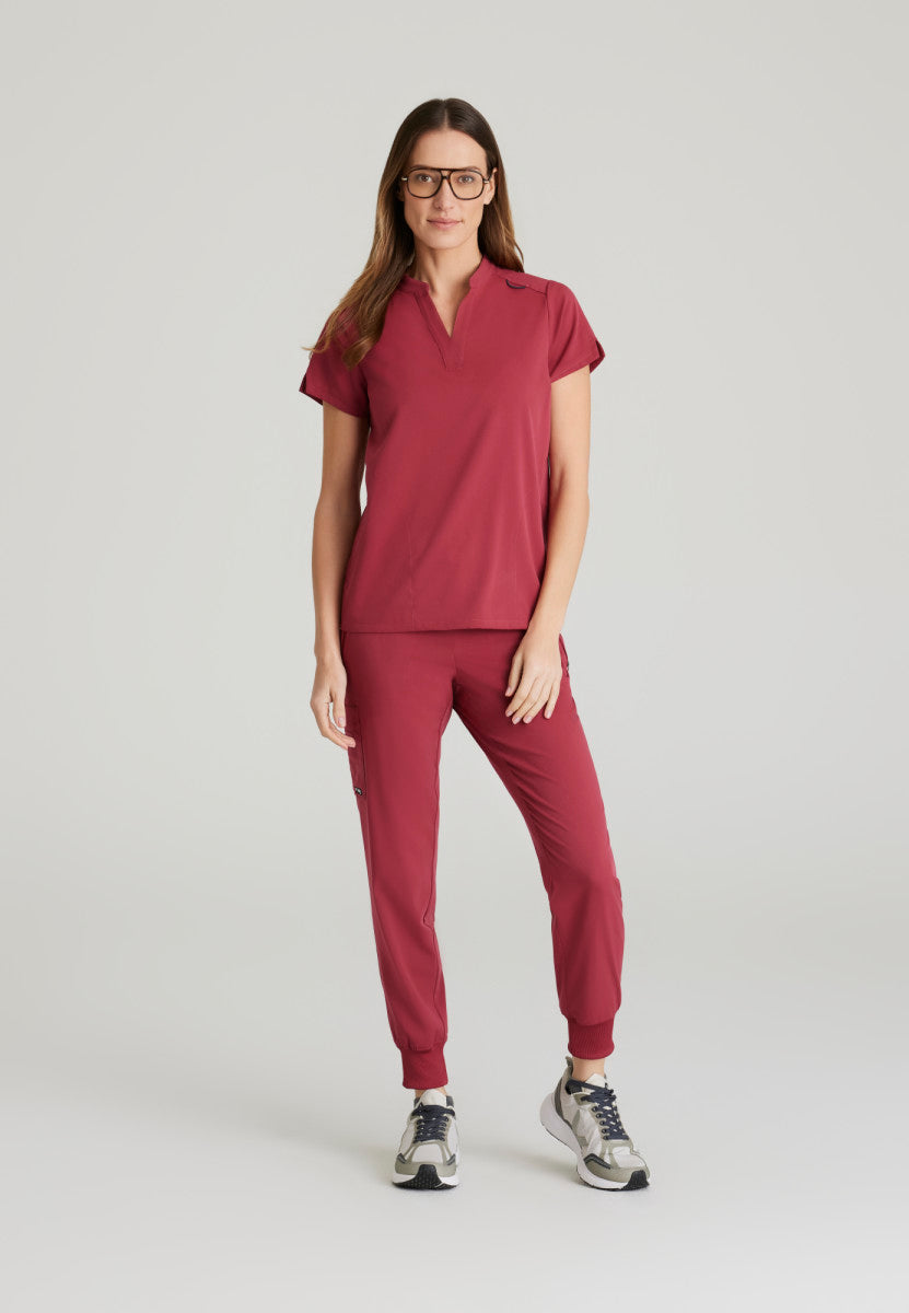 Grey's Anatomy | Avery 2 Pocket Banded Collar Top Women's Scrub Top Grey's Anatomy   