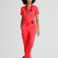 Grey's Anatomy Bree Tuck In Scrub Top in Coral Love Women's Scrub Top Grey's Anatomy Spandex Stretch   