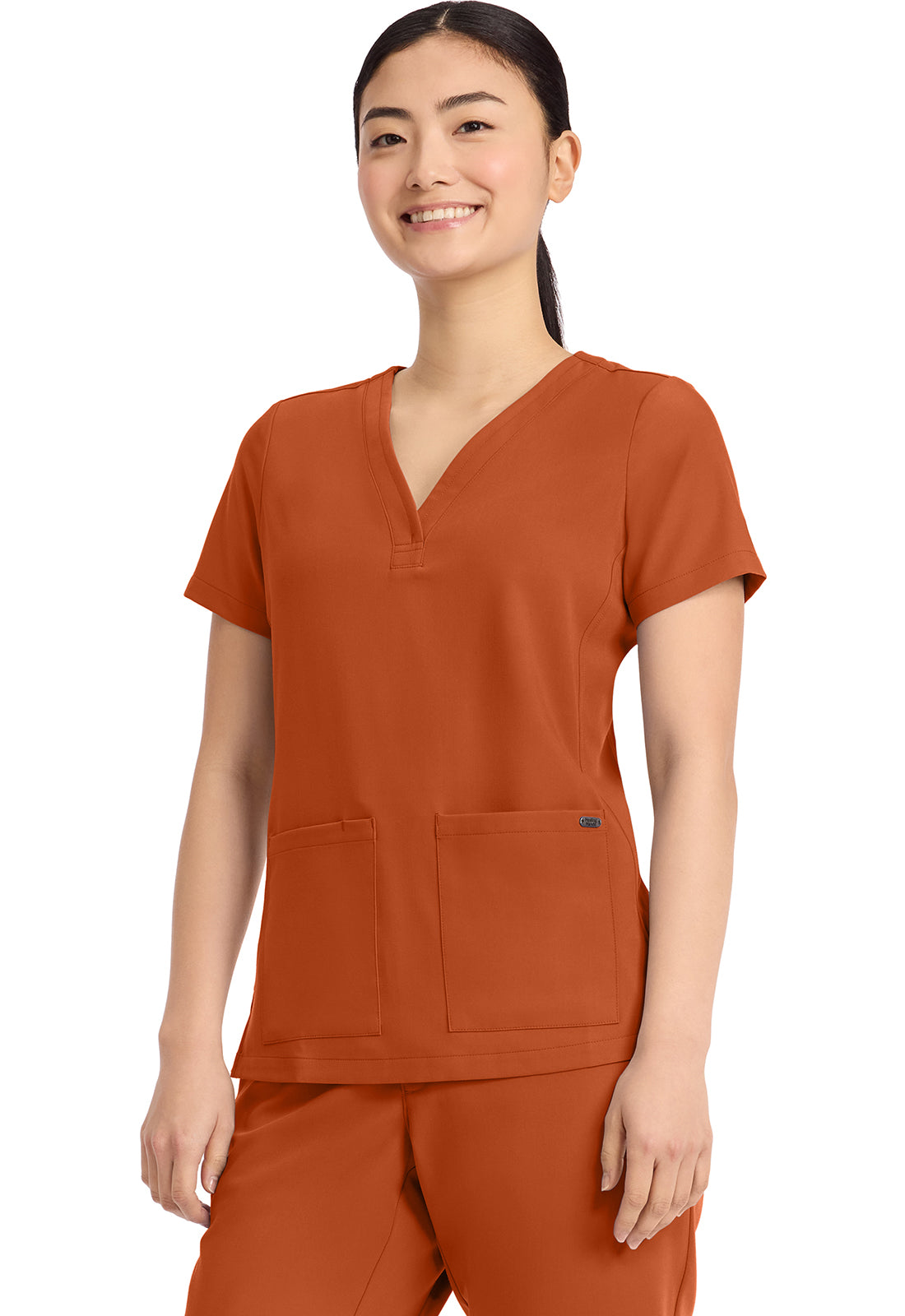 Brianna 3-Pocket Y-Neck Scrub Top Women's Scrub Top Healing Hands Quest