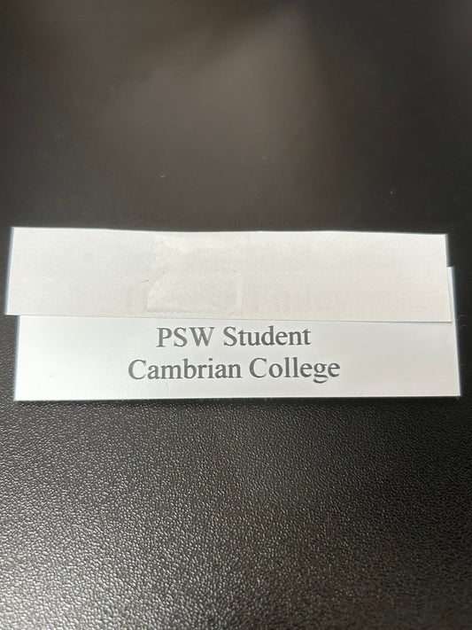 Cambrian College PSW Nursing Name Tag Name Tag Lasalle Uniform