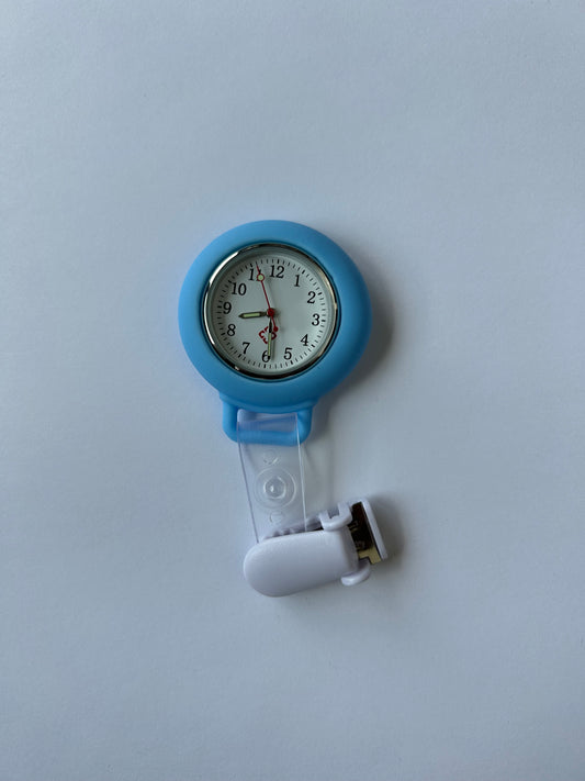 Clip On Analog Nurse Watch Clip Watch Lasalle Uniform Turquoise  