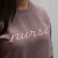 NURSE Cursive Crewneck Sweatshirt Crewneck Sweatshirt Lasalle Uniform   