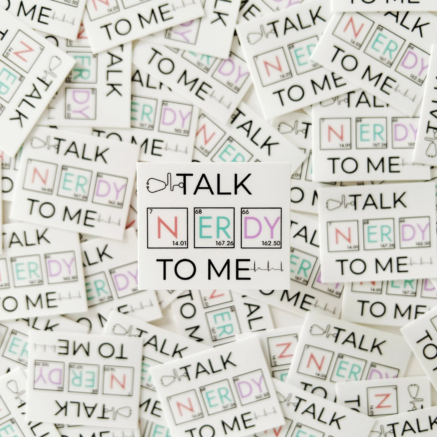 Nursing Stickers Stickers NurseIQ Talk Nerdy To Me  