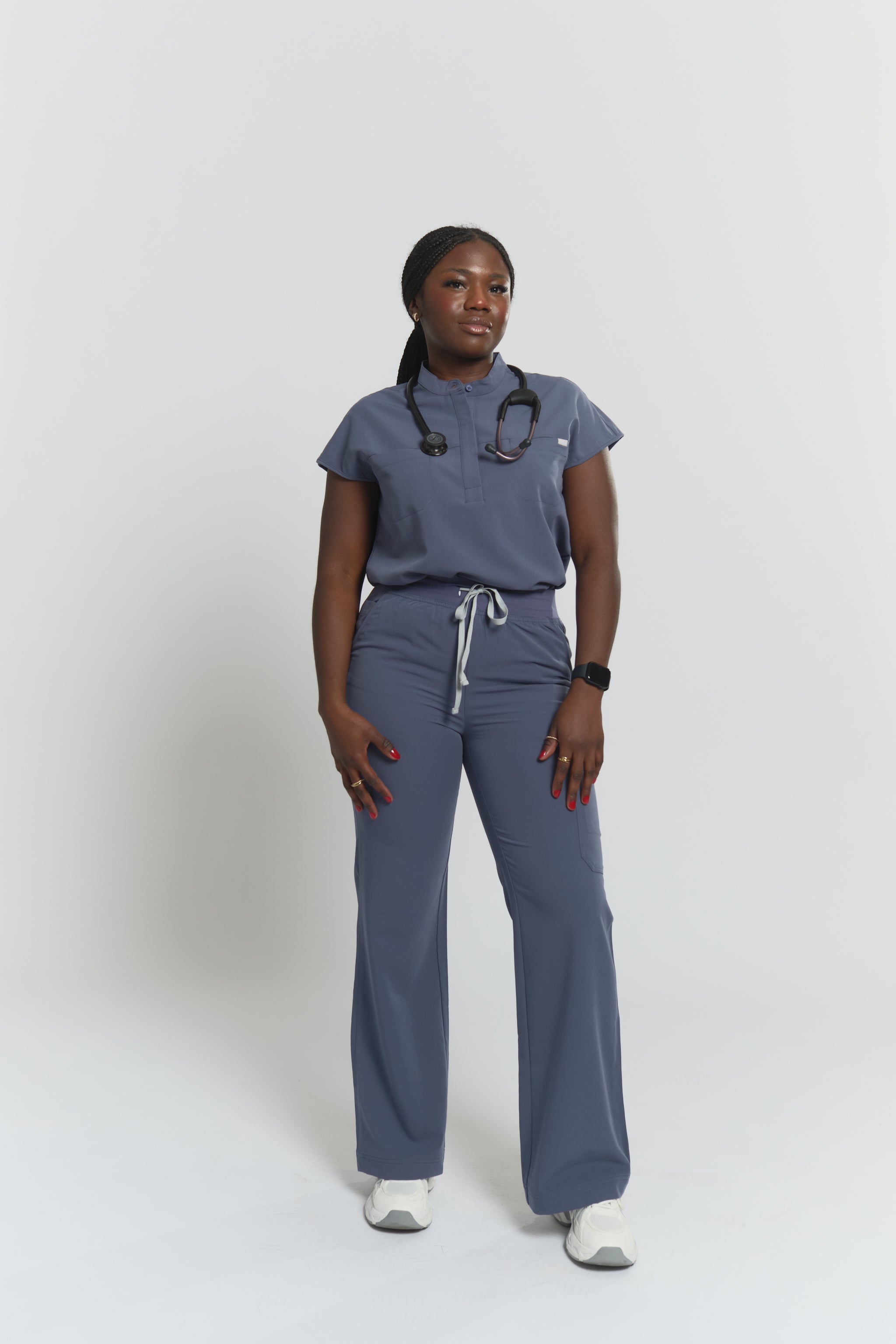 ACE High-Waisted Wide Leg Scrub Pants