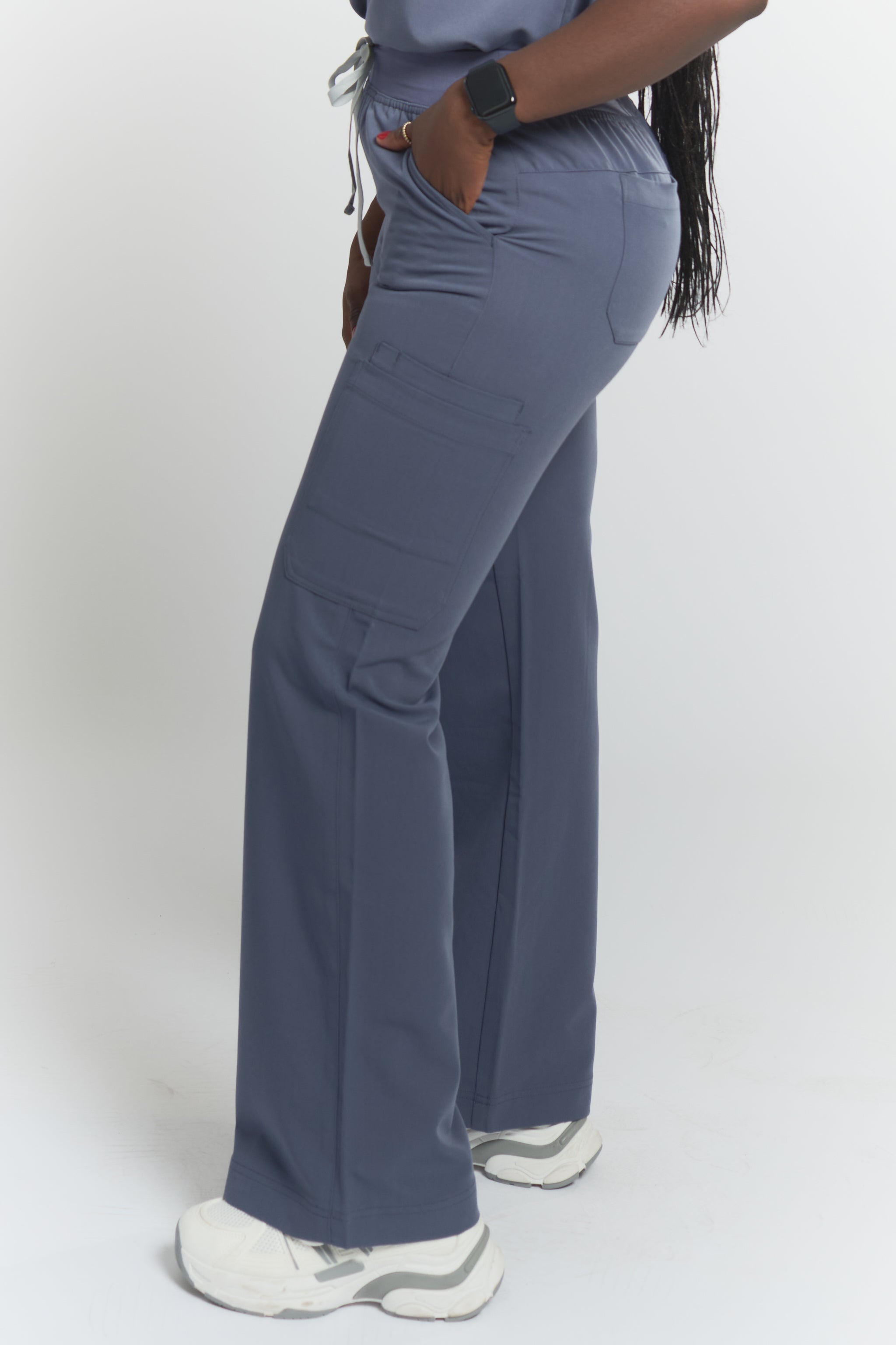 ACE High-Waisted Wide Leg Scrub Pants