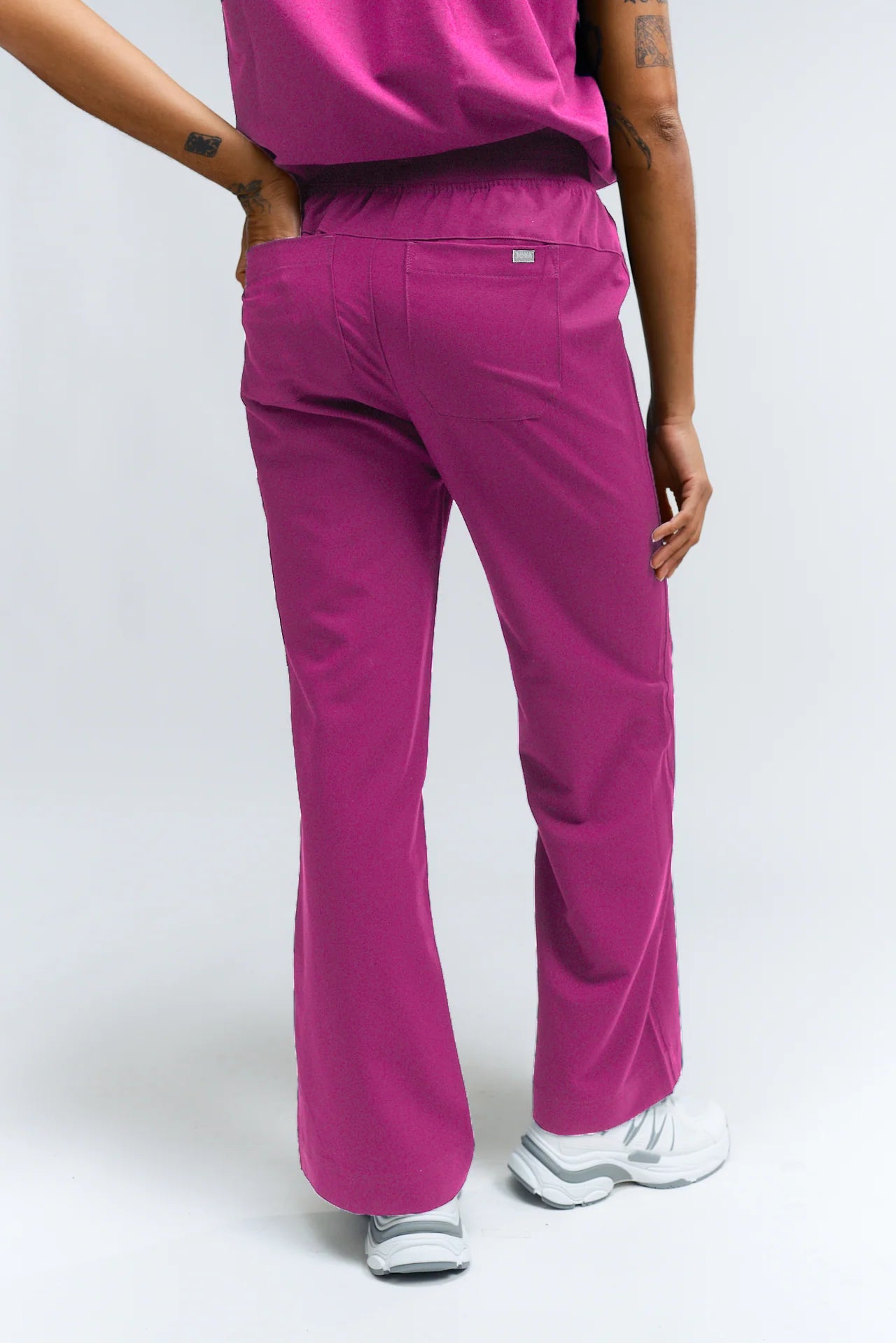 ACE High-Waisted Wide Leg Scrub Pants