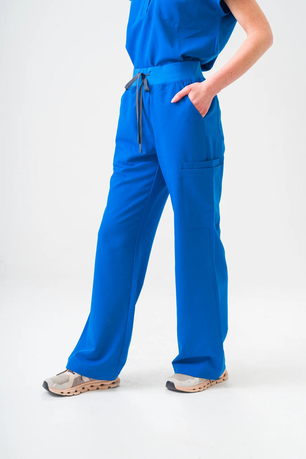 ACE High-Waisted Wide Leg Scrub Pants