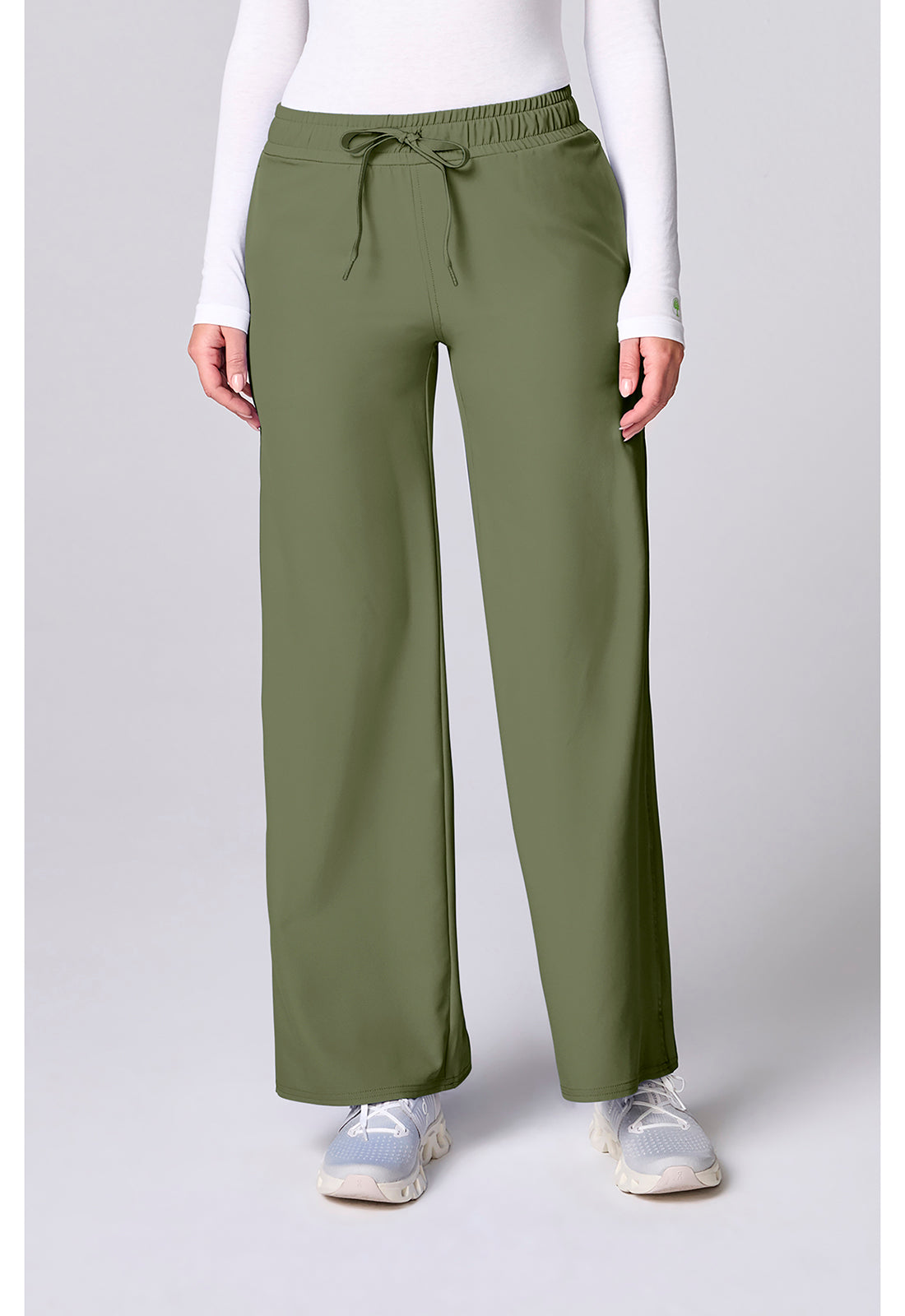 Insight Wide Leg Pintuck Scrub Pant