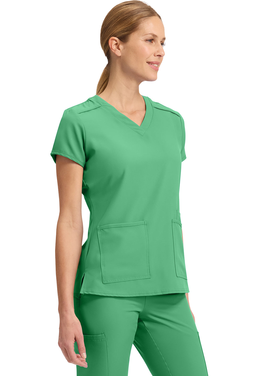Insight 3 Pocket Scrub Top – Lightweight, Stretch, Moisture-Wicking Women's Scrub Top Med Couture