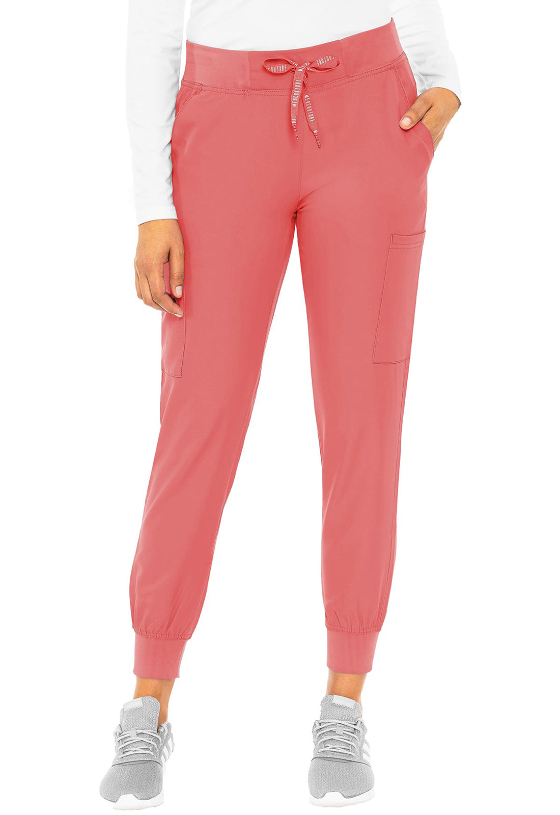 Insight 6-Pocket Jogger Scrub Pants – Lightweight, Stretch, Moisture-Wicking Women's Scrub Jogger Med Couture Coral XS