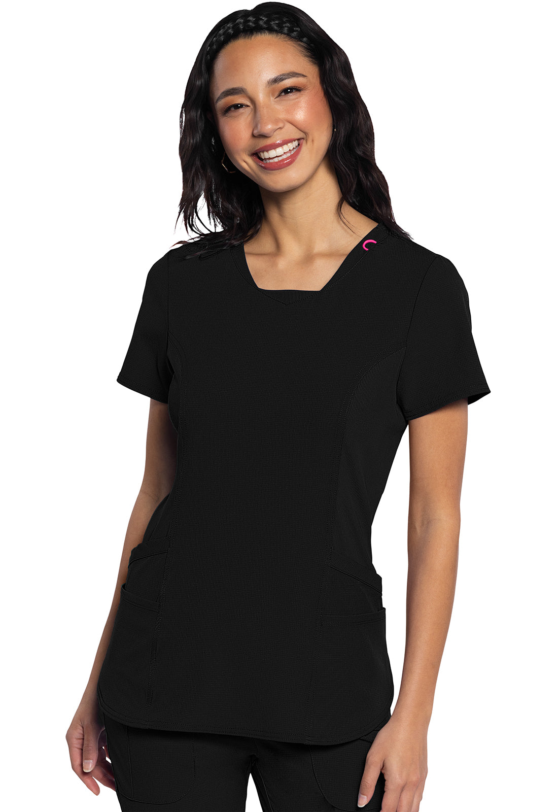 Med Couture Amp | V-Neck Scrub Top Women's Scrub Top Med Couture Black XS 