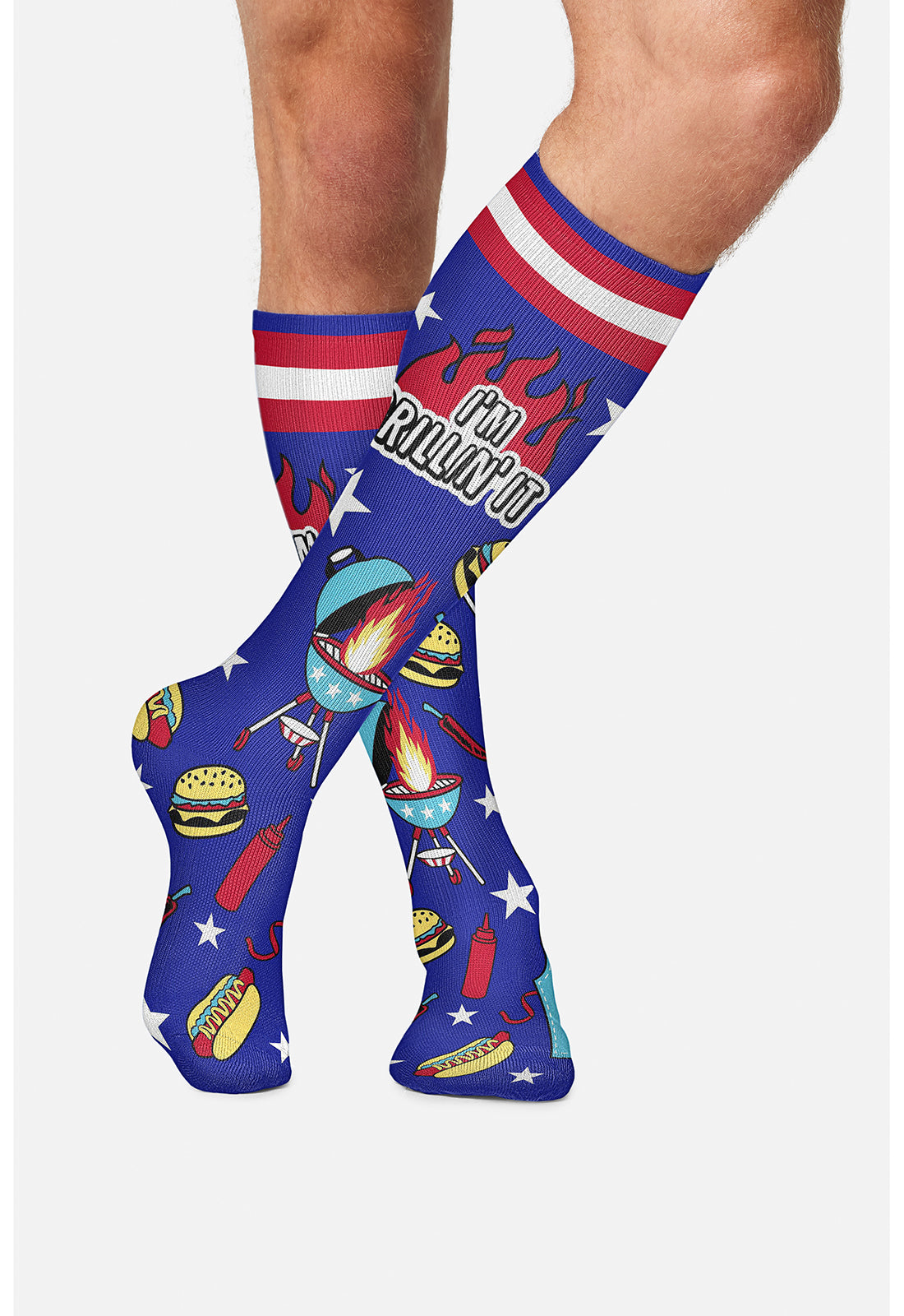 Grillin' It - Men's Compression Socks