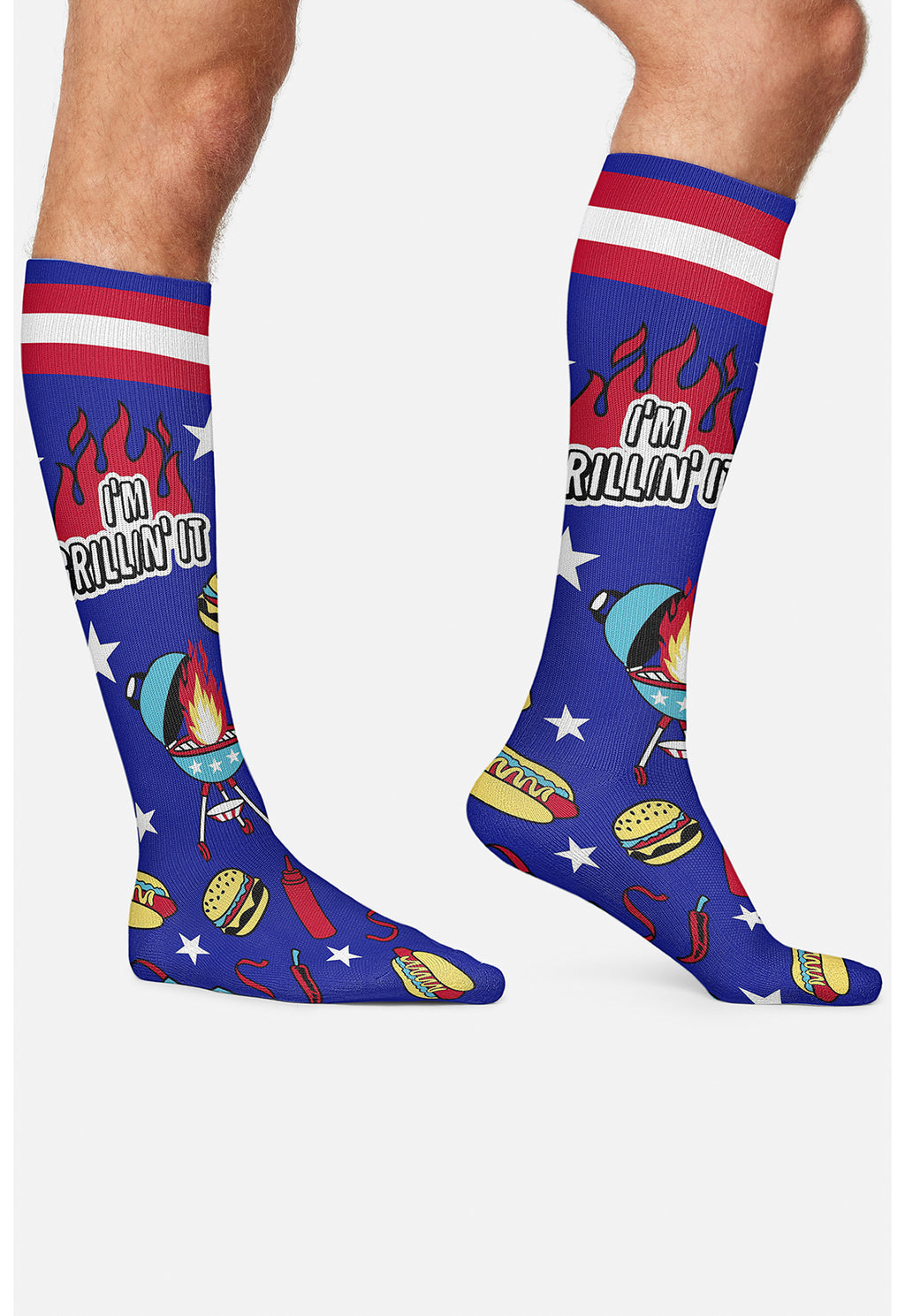 Grillin' It - Men's Compression Socks