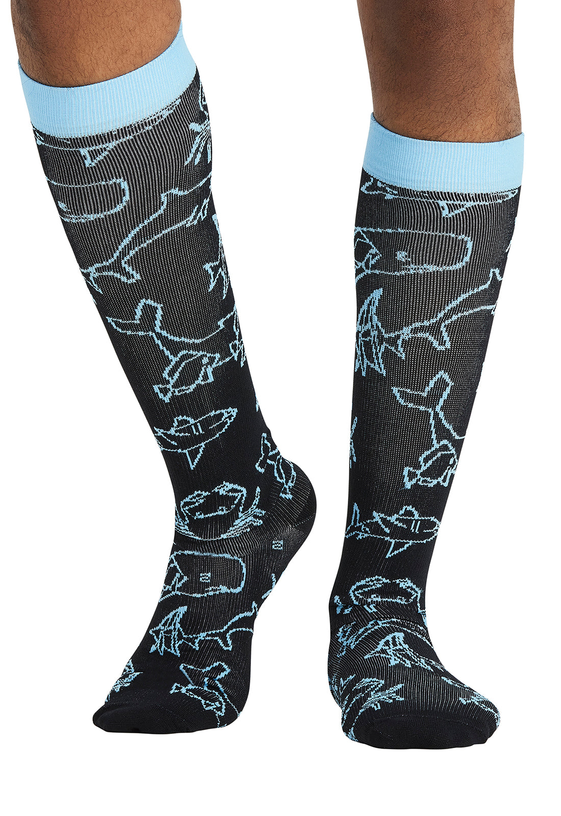 Men's Compression Socks 10-15mmHg Men's Compression Socks Cherokee Legwear Sea Sketch  