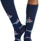 Men's Compression Socks 10-15mmHg Men's Compression Socks Cherokee Legwear Santa Shark  